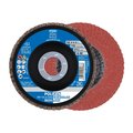 Pferd 4-1/2" x 7/8" A.H. POLIFAN® Flap Disc - A-COOL SG INOX+ALU, Aluminum oxide, 40 Grit, Flat 62361